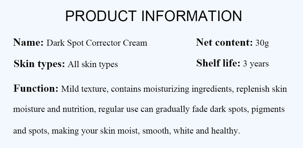 "Yoxier Dark Spot Corrector Cream – Brighten and Even Skin Tone"